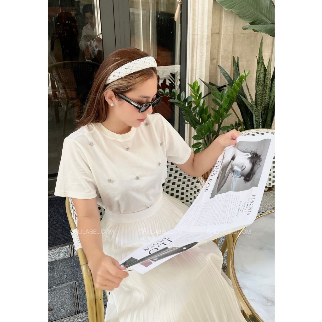 Clelia Shirt - Áo nhung có tay - Orli Lable