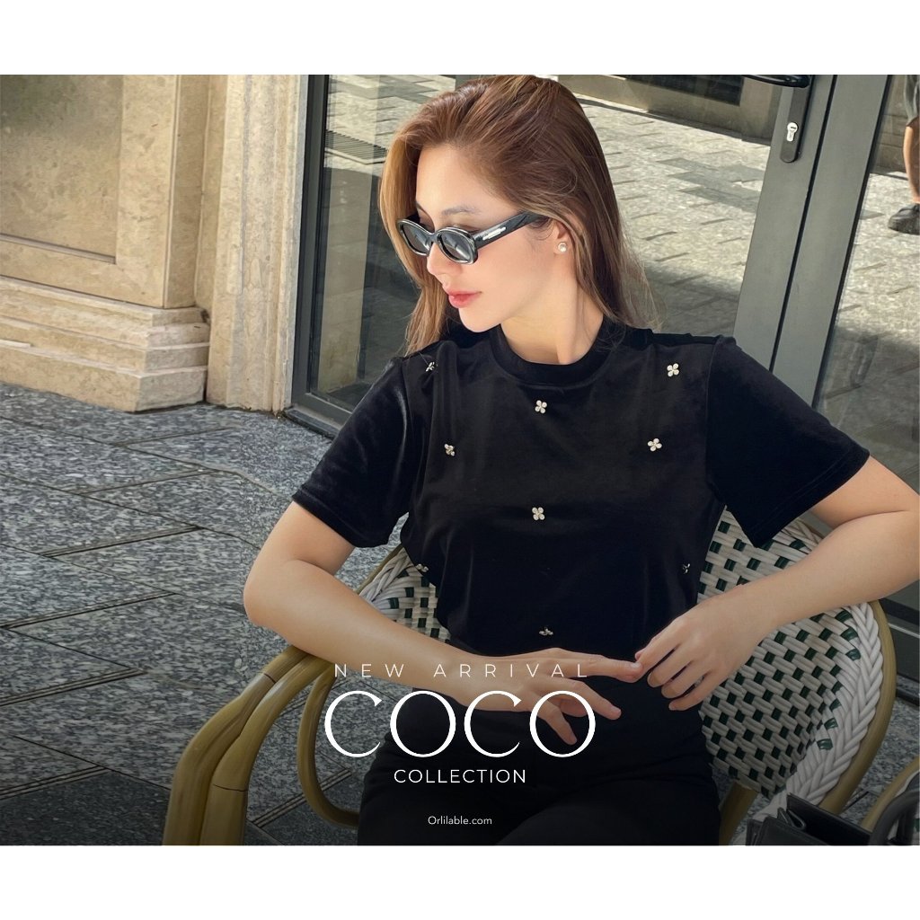 Clelia Shirt - Áo nhung có tay - Orli Lable