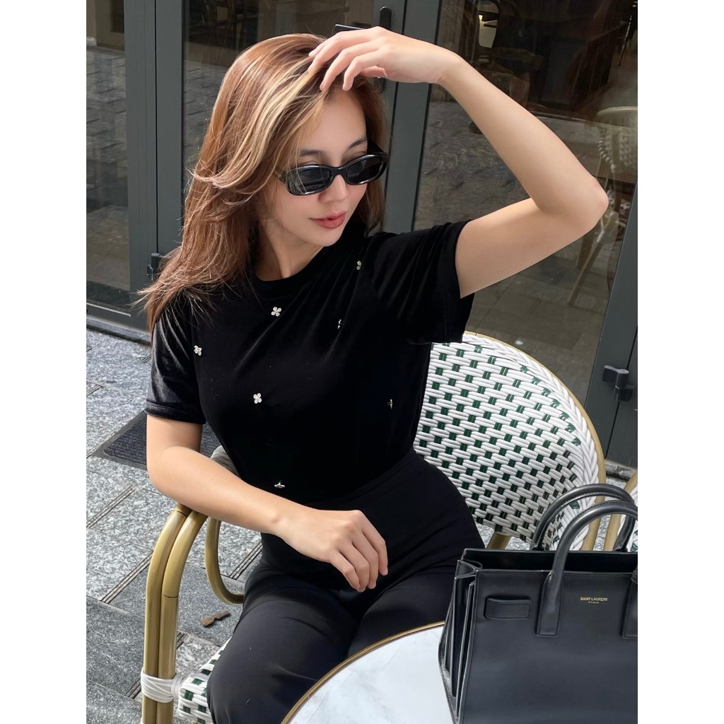 Clelia Shirt - Áo nhung có tay - Orli Lable