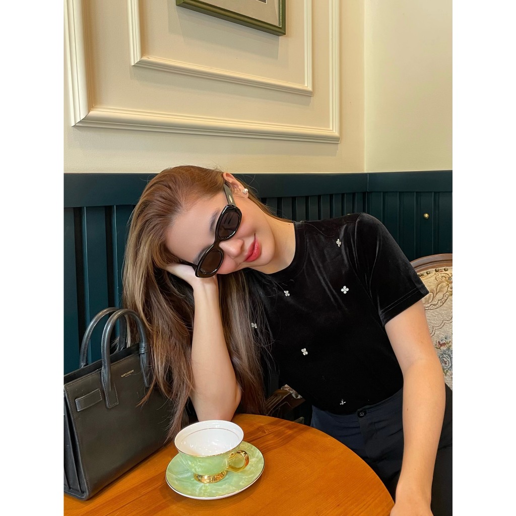 Clelia Shirt - Áo nhung có tay - Orli Lable