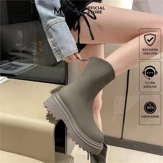 Giày boot nữ mwc 9119 - giày boot nữ chất liệu da trơn trẻ trung năng động