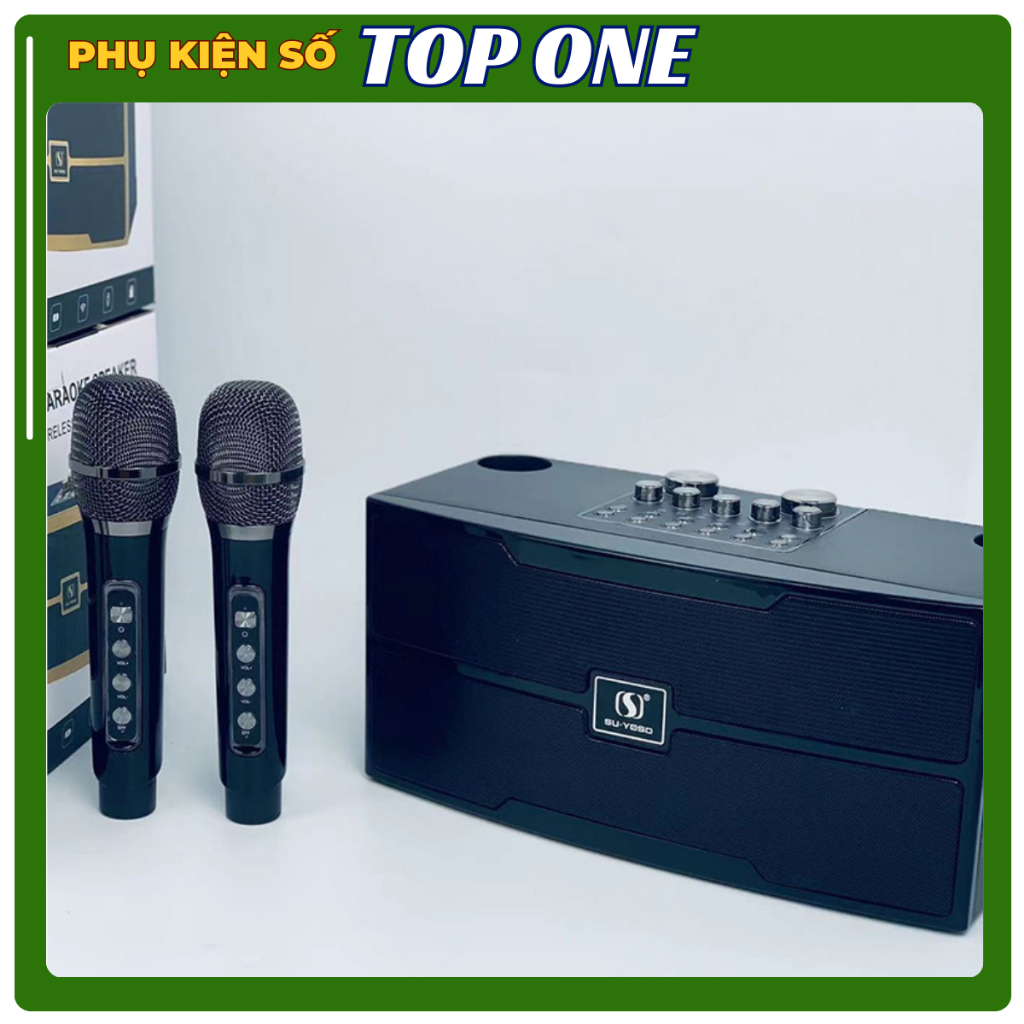 Loa bluetooth karaoke YS-201 Không dây, kèm 02 mic hát công suất lớn 30W - Bảo hành chính hãng 06 Tháng
