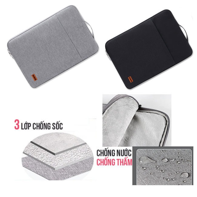 Túi Chống Sốc Laptop Macbook Ultrabook Có Tay Cầm 13 Inch, 14 Inch, 15 Inch, 15.6 Inch HARAS TC004