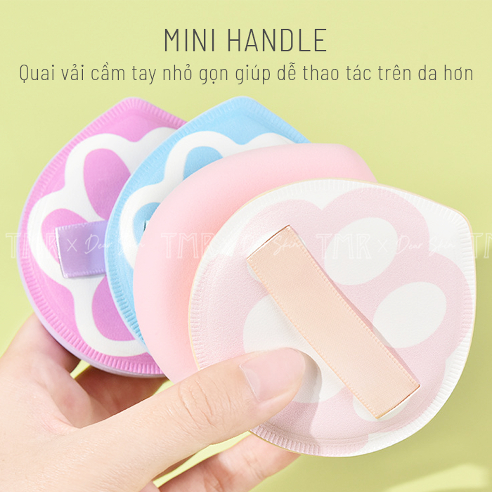 Bông Mút Tán Trang Điểm XL Chân Mèo Mềm Xốp Big Size Giúp Tán Kem Nền Cushion Phấn Phủ Hiệu Quả