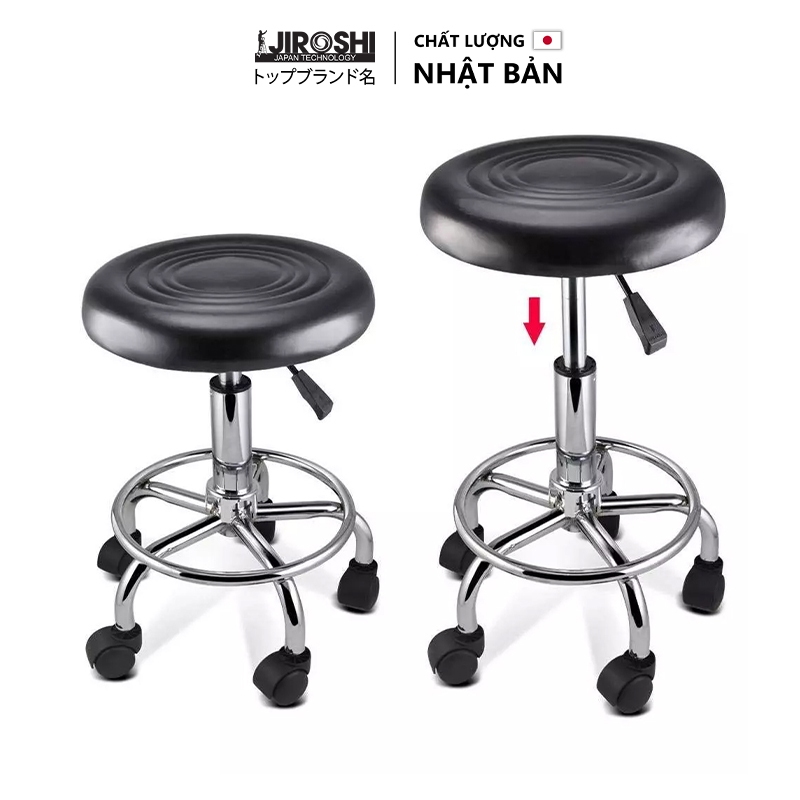 Bánh xe ghế văn phòng cao cấp, bánh xe JIROSHI ghế xoay viền trắng | BigBuy360 - bigbuy360.vn