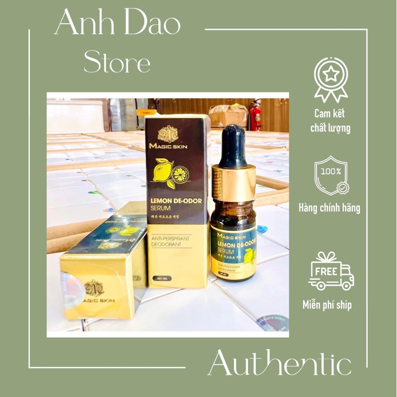 Tinh chất khử mùi hôi nách Magic Skin ||Serum Chanh Lemon De-odor Khử mùi cơ thể