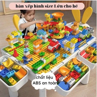  Đồ chơi trẻ em bàn xếp hình size lớn ,bàn lắp ghép đa năng cao cấp nhiều chi tiết cho bé 
