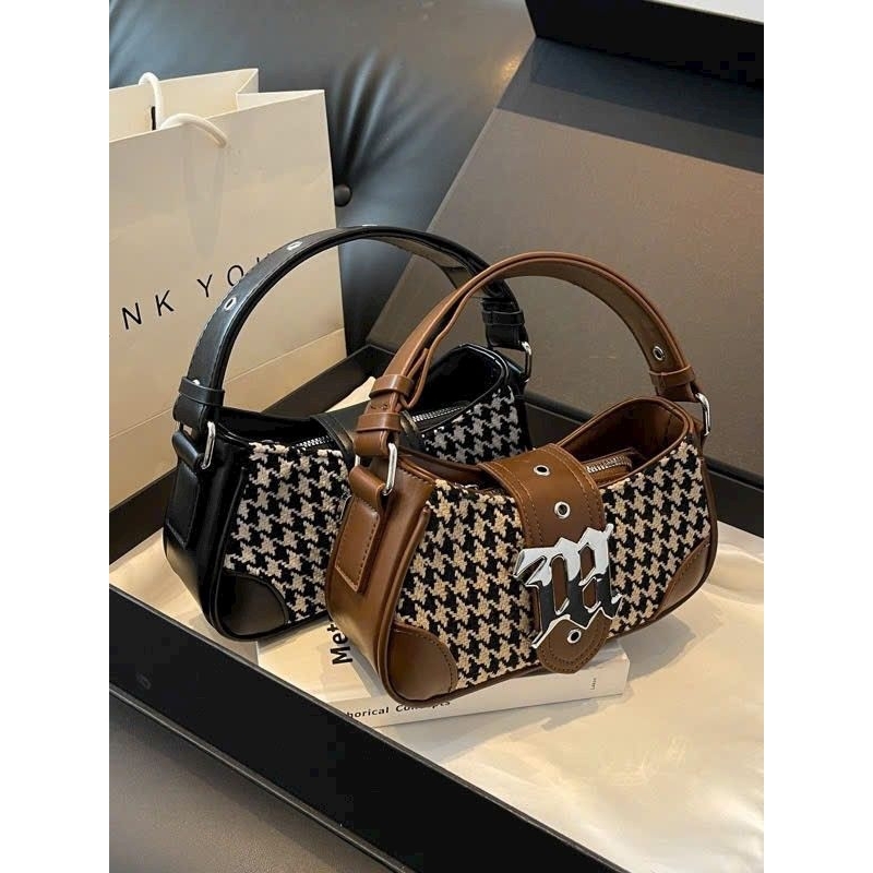 Túi xách nữ Túi xách cầm tay size 20 trang trí kèm móc khóa quai đeo chéo