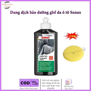 Dung dịch bảo dưỡng ghế da ô tô Sonax Leather Care Lotion 250ml Sonax291141 Tặng mút