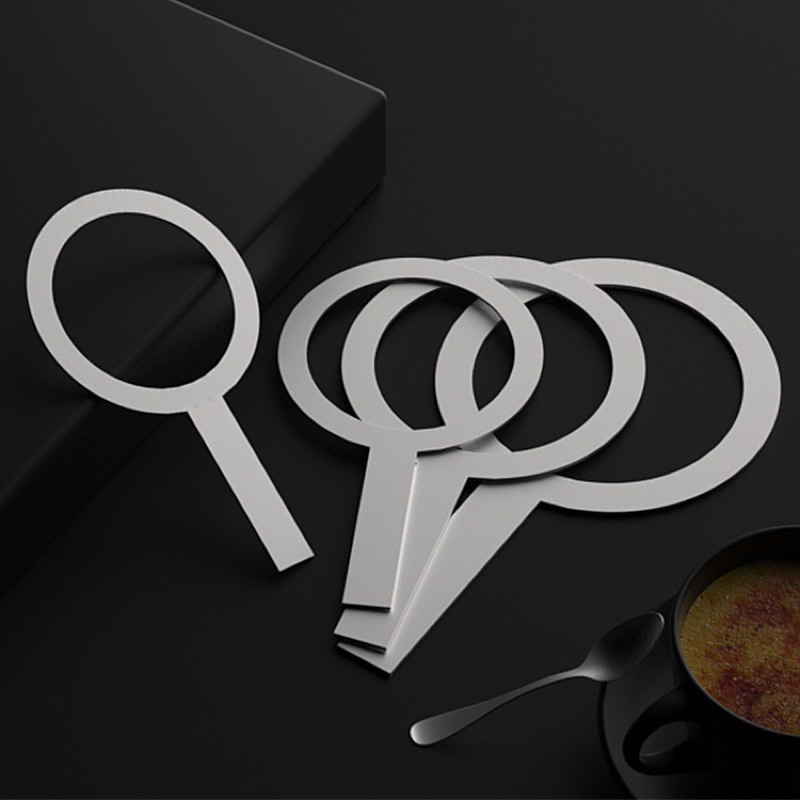 Vòng che lửa miệng ly món trà sữa nướng - Vòng che thành ly để khò đường trà sữa kem