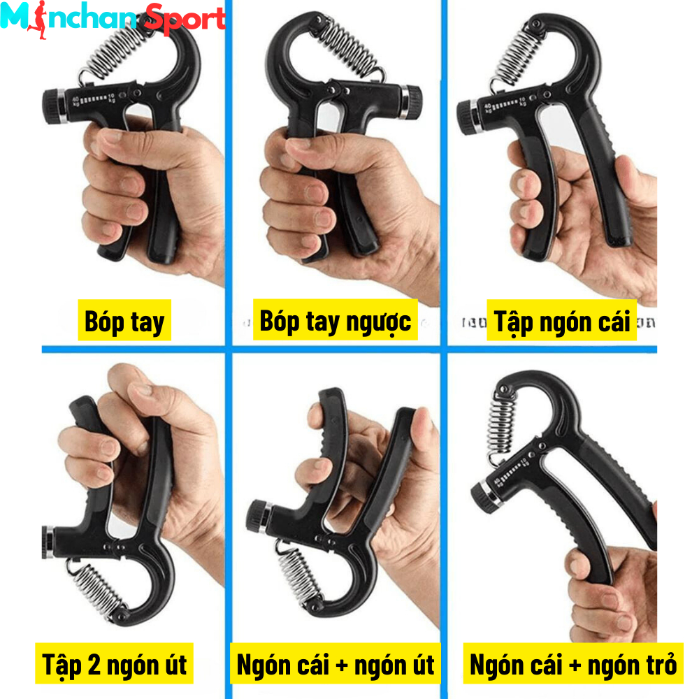 COMBO 3 MÓN SỨC MẠNH TAY: GẬY LÒ XO, TẬP NGÓN TAY, KÌM BÓP TAY ĐA DẠNG BÀI TẬP CHO TỪNG NGÓN HOẶC BÀN TAY MINCHAN SPORT
