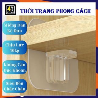 Miếng dán giá đỡ kệ siêu chịu lực treo tường - miếng dán tường kê tấm chia ngăn , móc dán ke góc chữ l kê ván , sàn chịu