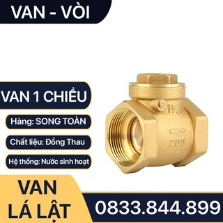 Van Một Chiều Đồng Thau, Van 1 Chiều Lá Lật Đồng Thau 21 27 34 42 49 60