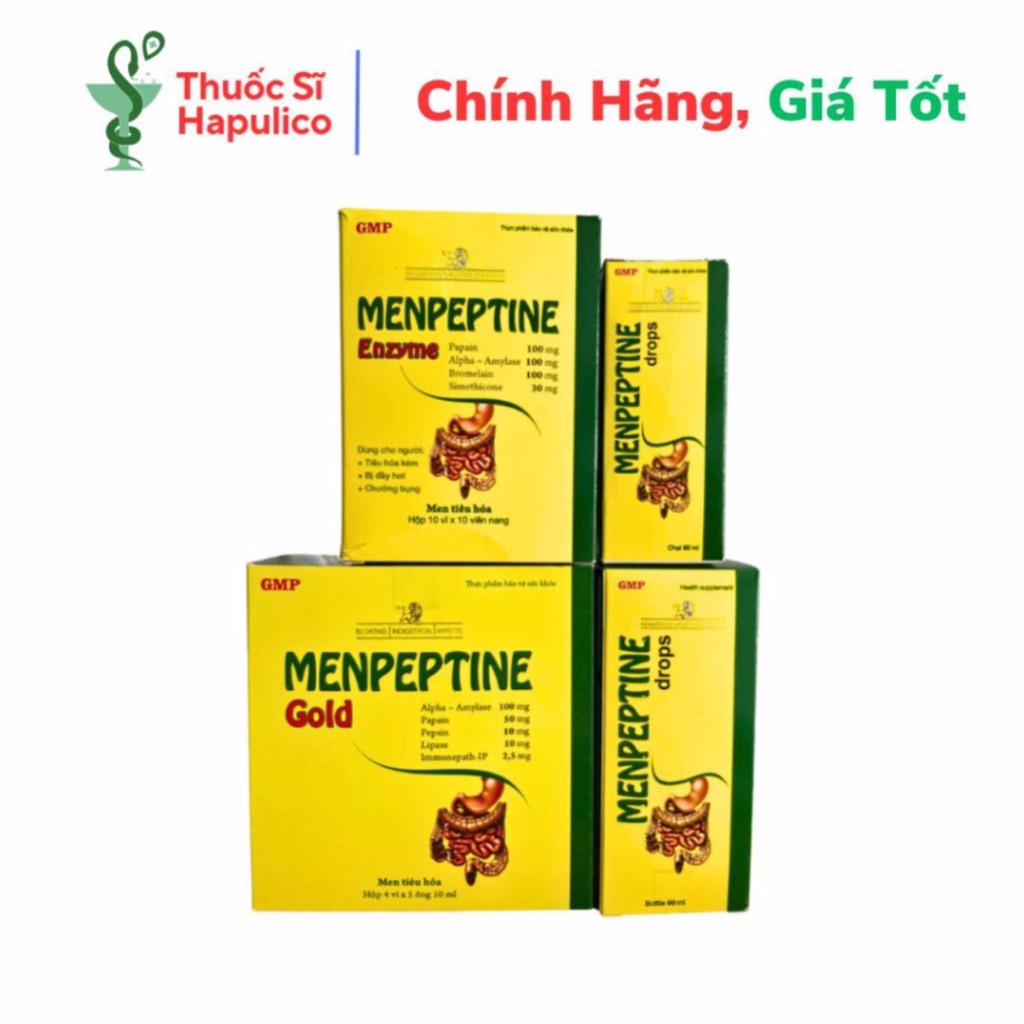 Men Hỗ Trợ Tiêu Hóa Menpeptine ENZYME - DROPS - GOLD