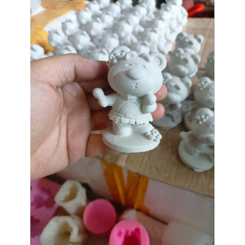 Set Gấu Dâu 3d mẫu mới hottrend kèm màu và cọ