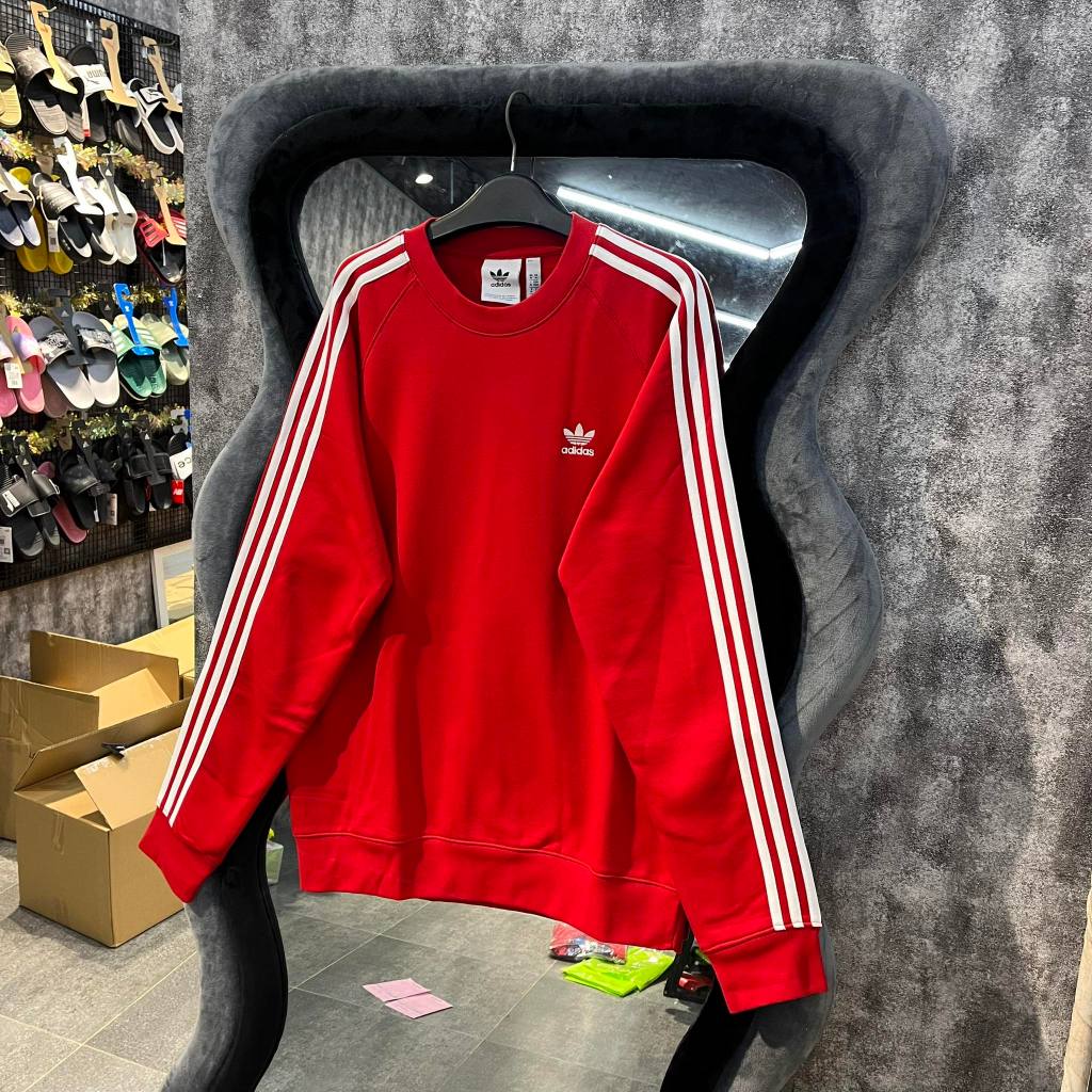 Áo Khoác Chính Hãng Adidas ADICOLOR CLASSICS 3-STRIPES CREW Shop Xám Store