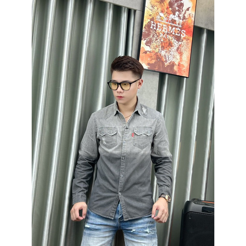 Áo sơ mi bò nam- dài tay 2023