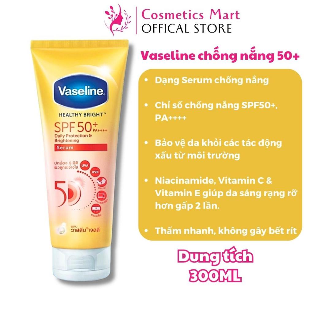 Combo Dưỡng Trắng Da Vaseline 70x + Serum Chống Nắng Vaseline 50x Dung