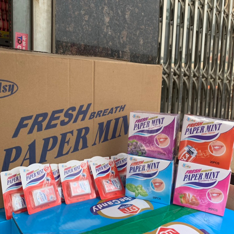 Hộp 20 gói kẹo trắng răng Fresh Breath Paper Mint