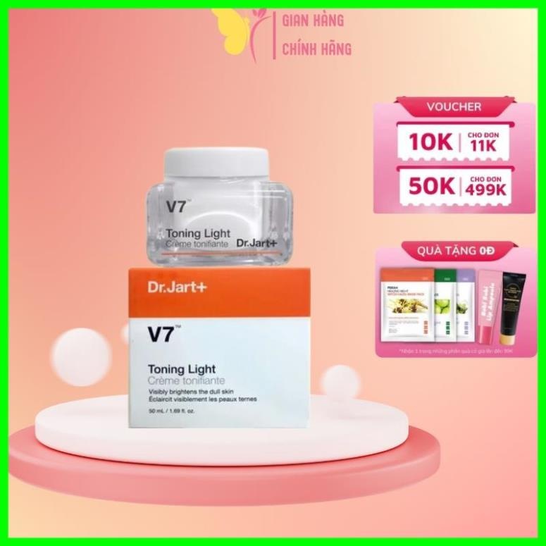 Kem dưỡng v7 toning light, Dr.Jart+, Dưỡng trắng da