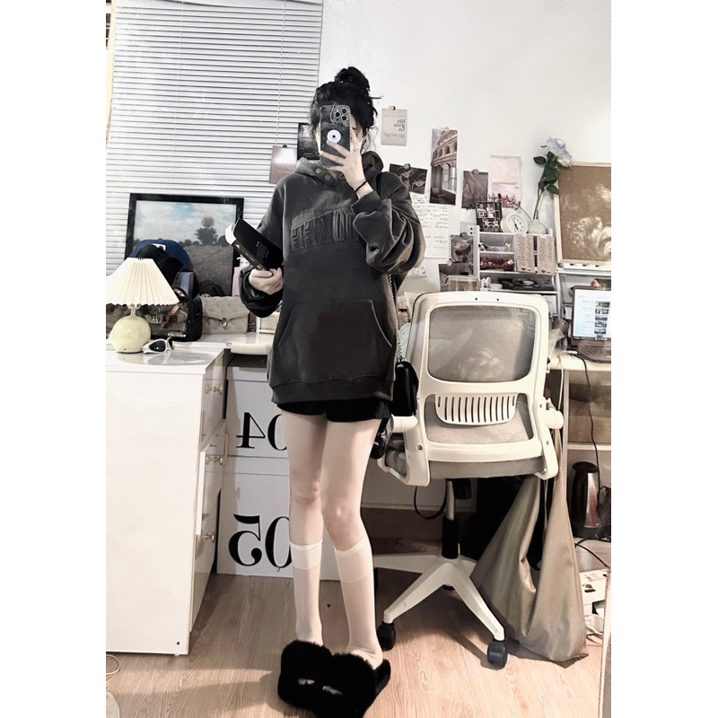 Áo hoodie siêu dày dặn chữ
