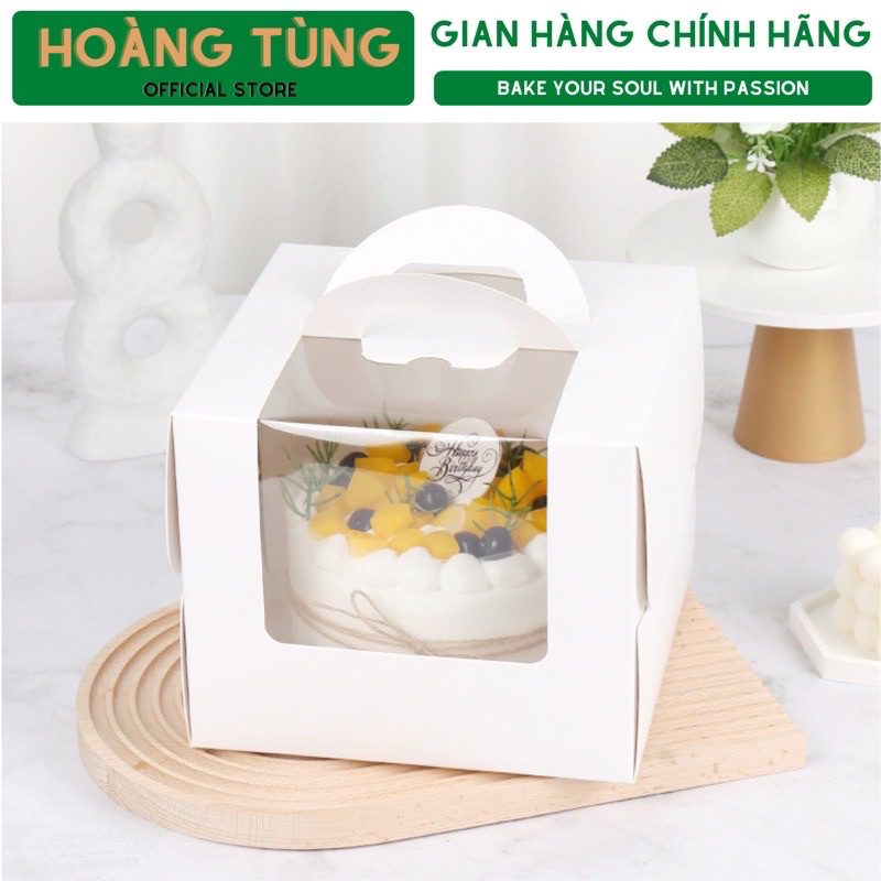 Hộp Giấy Đựng Bánh Sinh Nhật Trắng Ivory cao cấp