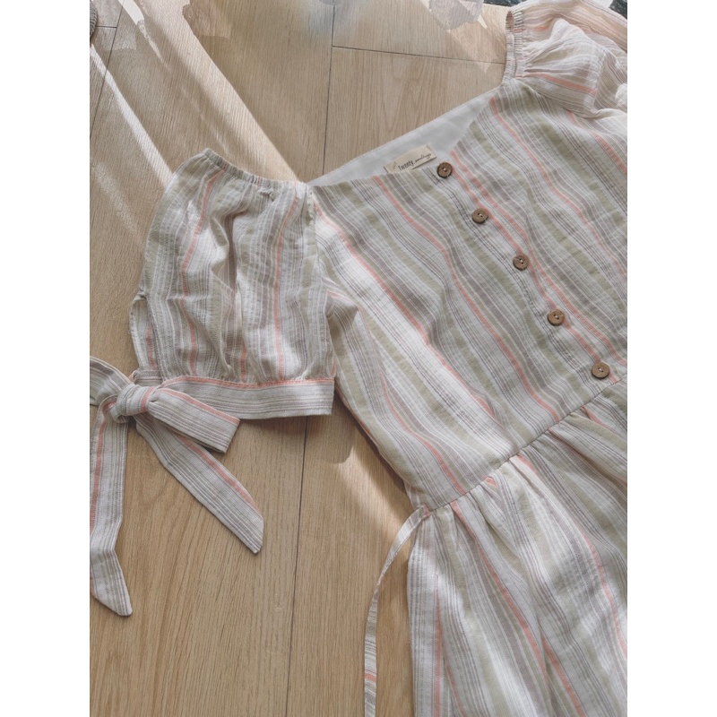 Đầm Sơ Mi Cổ Vuông Vintage - Mia Dress