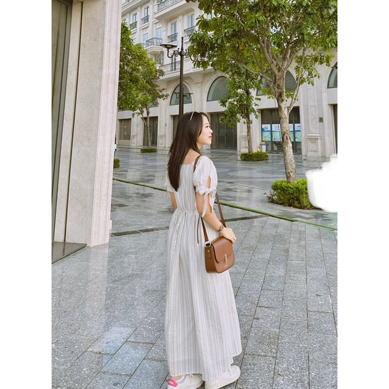 Đầm Sơ Mi Cổ Vuông Vintage - Mia Dress