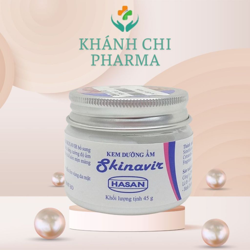 Kem dưỡng ẩm Skinavir hasan lọ 45g. Kem dưỡng da, chống nẻ, cân bằng độ ẩm giúp da mịn màng, rạng rỡ