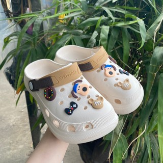 Dép sục Cross đế độn 4cm tặng kèm sticker, dép sục XIXITIAO đế cong đi chơi, đi học đủ size từ 36-39