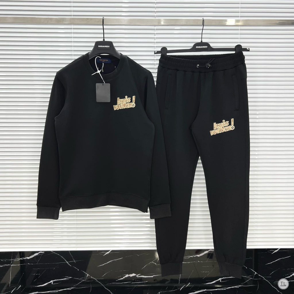 Bộ Nỉ Gucci LV Nam Nữ Full Mẫu, Chữ Hình Thêu Gấu, Bộ Chất Liệu Nỉ Cao Cấp Loại 1 Thu Đông NemoShop