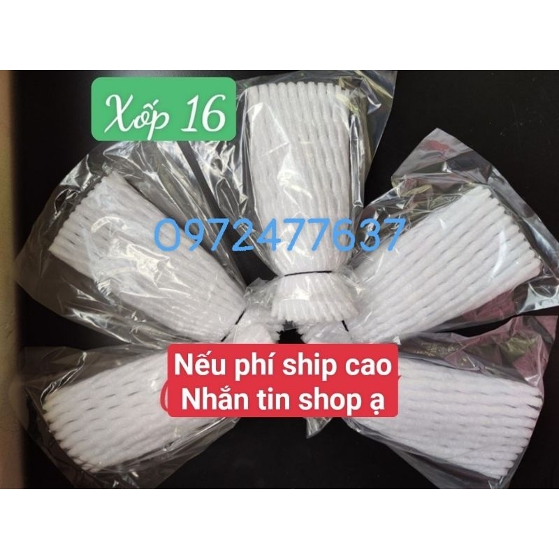 Xốp Bọc Ổi - 1kg ( GồmTúi, Thun, Xốp đã lồng sẵn) 6*16 cm - khoảng 300 cái