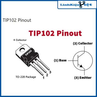 IC TIP102 TO-220 NPN 100V/8A Darlington Transistor