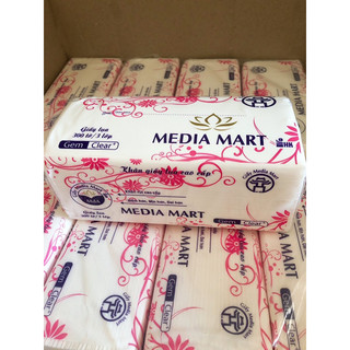 Combo 5 gói giấy rút lụa media mart cao cấp 300 tờ 3 lớp mềm mịn,siêu d ai