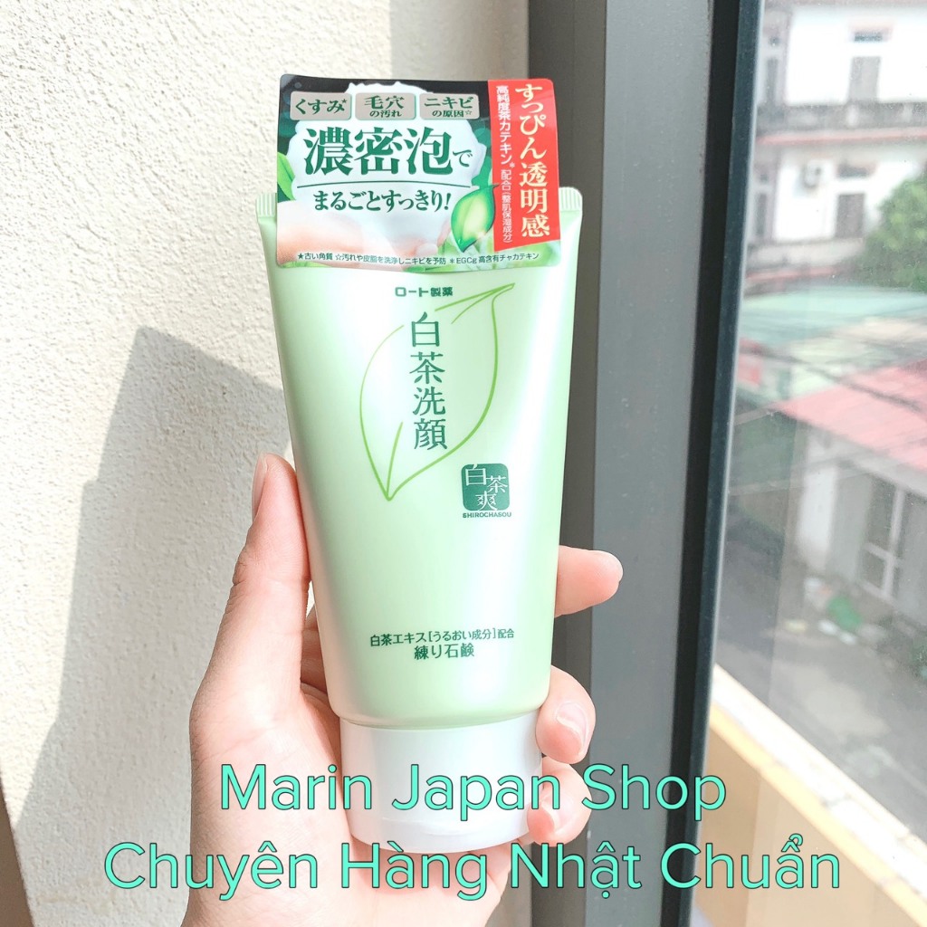Sữa rửa mặt trà xanh Rohto Shirochasou Nhật Bản 120g