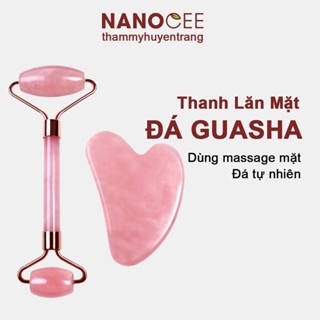 Thanh Lăn Massage Mặt Cao Cấp, Đá Guasha Massage Mặt, Cây Lăn Mặt Nâng Cơ Bằng Đá Tự Nhiên 100%