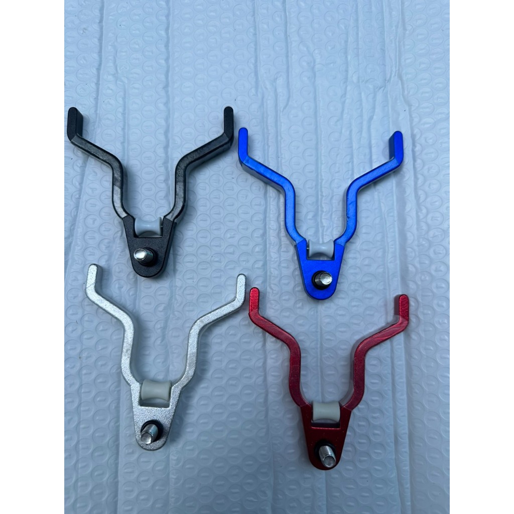 Đầu gác câu đài sừng trâu con lăn 4 màu: đen, đỏ, xanh, bạc