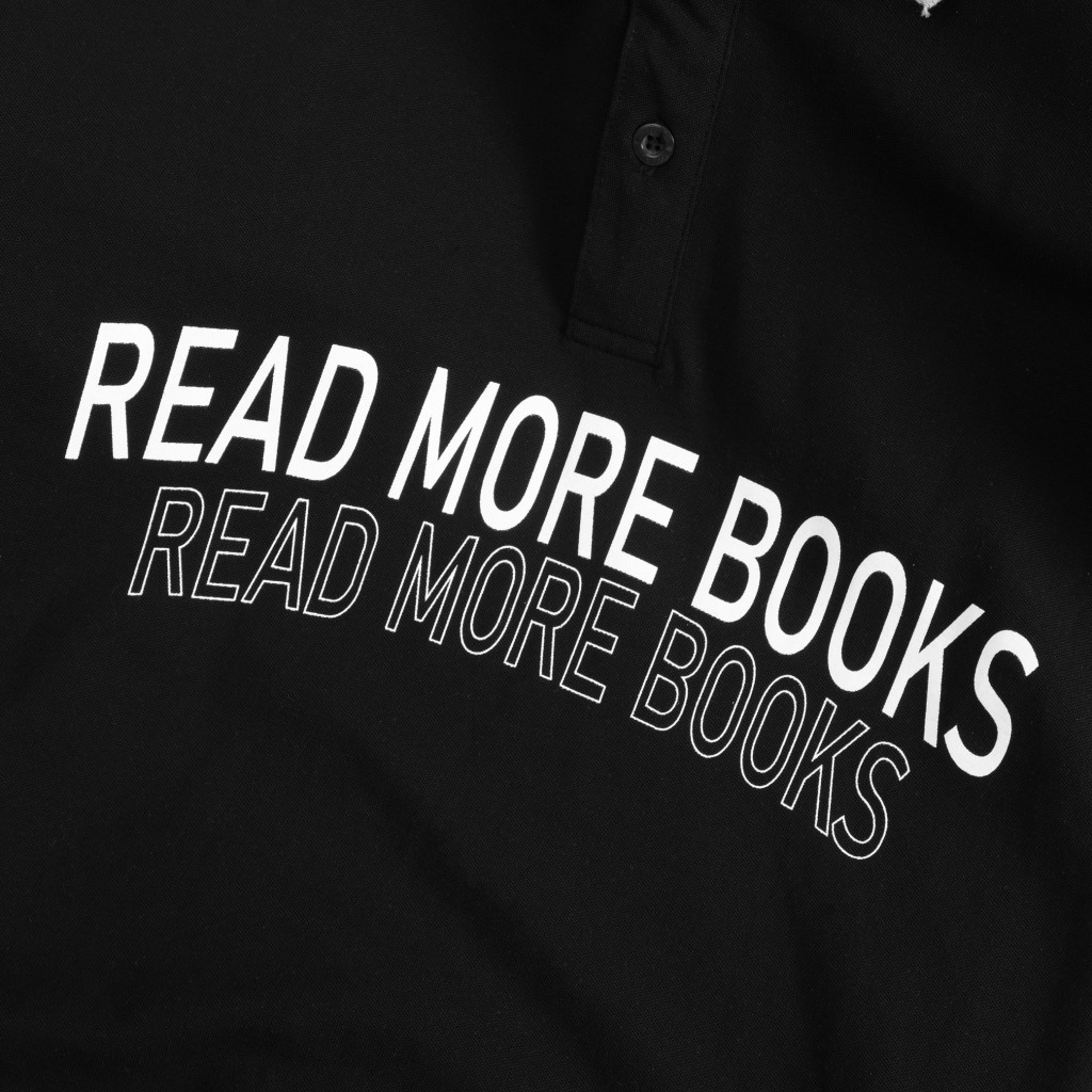 Áo Polo Unisex READ MORE BOOKS OVERCO Chất Vải USA Cao Cấp Mềm Mịn Thoáng Mát Co Giãn 4 Chiều