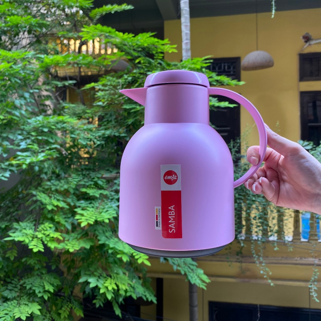 Bình Nước Giữ Nhiệt 1L EmSa SamBa Nhiều Màu Bình Ấm Nhựa Đựng Nước Nóng Lạnh Để Bàn Gia Đình