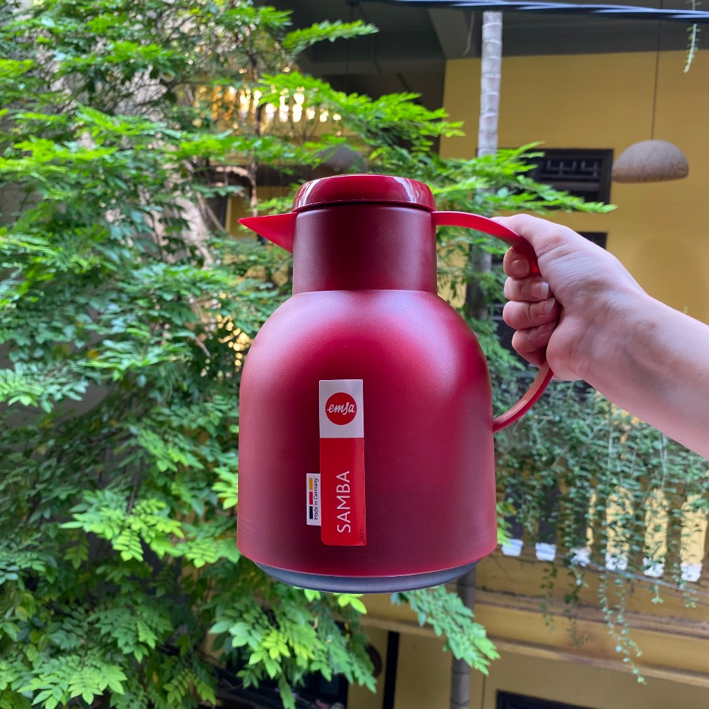 Bình Nước Giữ Nhiệt 1L EmSa SamBa Nhiều Màu Bình Ấm Nhựa Đựng Nước Nóng Lạnh Để Bàn Gia Đình