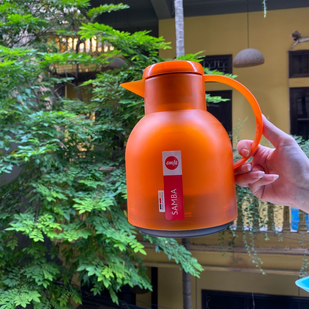 Bình Nước Giữ Nhiệt 1L EmSa SamBa Nhiều Màu Bình Ấm Nhựa Đựng Nước Nóng Lạnh Để Bàn Gia Đình