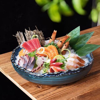 Tô sứ bày sashimi/Đĩa sứ bày sushi sashimi