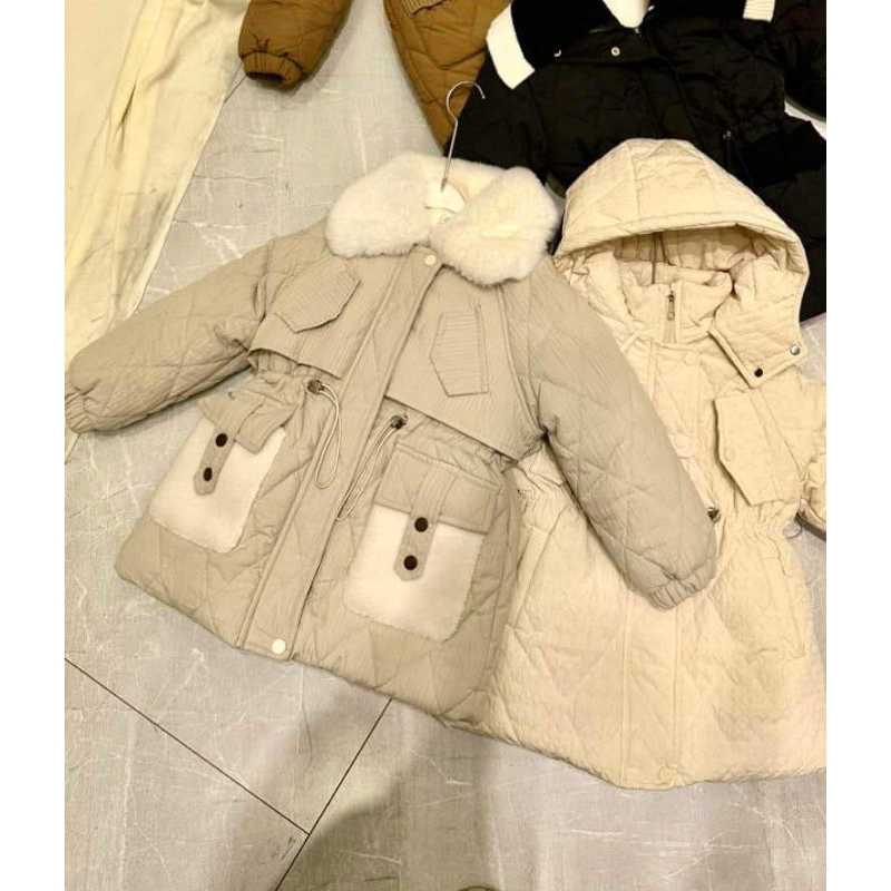 Áo Parka Cổ Lông Cho Bé Sz Nhỡ