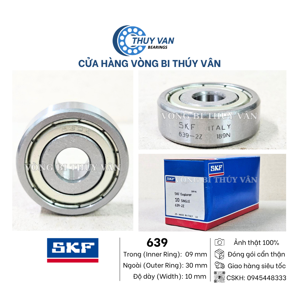 Vòng bi bạc đạn 604 605 606 607 608 609 623 624 625 626 627 628 629 634 636 637 638 639 hãng SKF