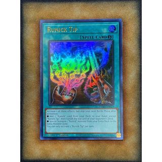 Lá bài thẻ bài Yugioh Runick Tip - ultra Rare - Tặng bọc bài nhựa bảo quản
