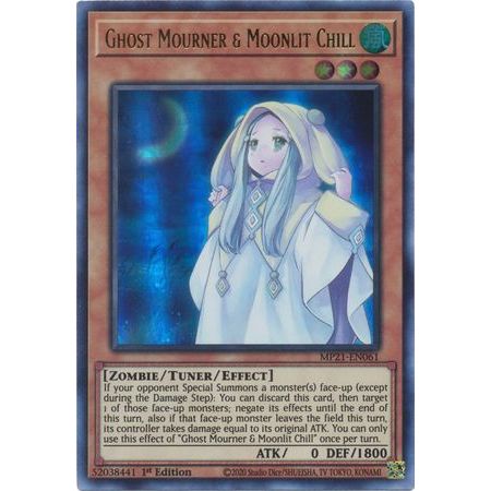 Lá bài thẻ Ghost Mourner Moonlit Chill - Ultra Rare - Tặng bọc bài nhựa bảo quản