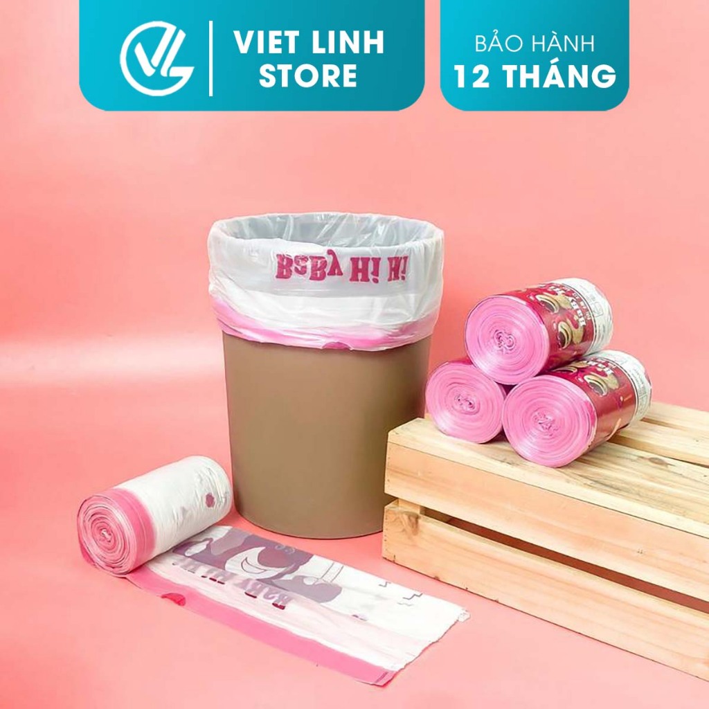 Túi Đựng Rác Có Dây Kéo Gấu Dâu Loại Siêu Dai Chắc Chắn, Túi Đựng Rác Có Dây Rút - Việt Linh Store