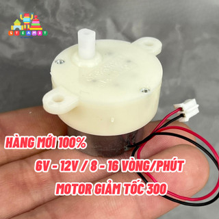 Motor giảm tốc mini 300 điện áp 6V - 12V tốc độ 30 - 60 vòng/phút chạy êm - LK0299