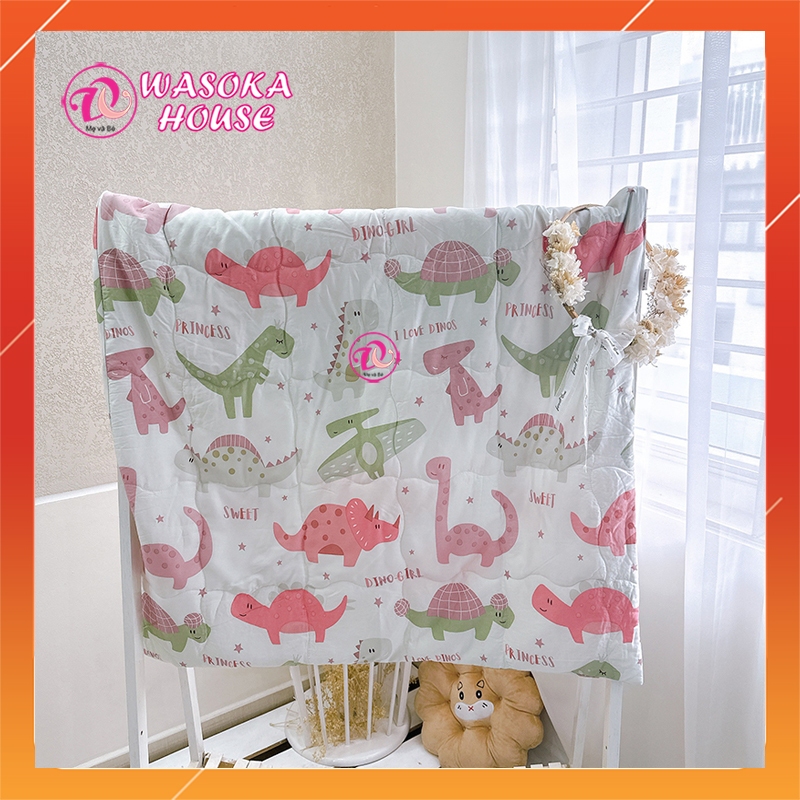 Chăn mền cho trẻ em mềm mát, vải Tencel cao cấp kháng khuẩn, nhiều hoạ tiết hình thú dễ thương