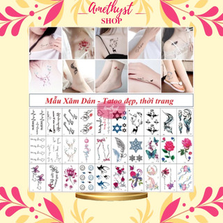 Bộ 30 Tờ Tattoo, Hình Xăm Dán Nước